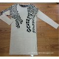 Ladies' Silk/Cotton Knitted Fashion Jacquard Sweater